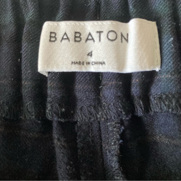 Babaton Jimmy Pant Plaid Dark Green Trousers Dress Pants Size 4 - Picture 3 of 10